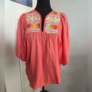 Gorgeous very vintage flutter sleeve top in the 70s!